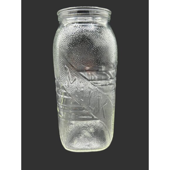 Vintage Hazel Atlas Juice / Milk Jug Vase Square Pressed Glass - Picture 2 of 12